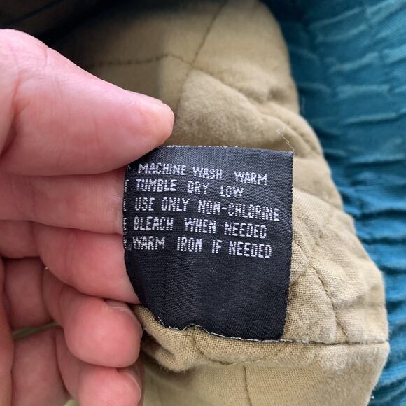 Vintage Context Bomber Jacket Coat Aqua Blue Leather Collar Mens Size XLT Tall - Picture 15 of 16